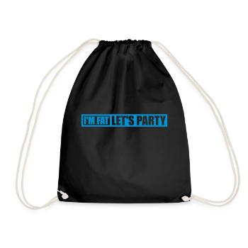 im fat lets party - Turnbeutel - Schwarz - Vorne