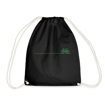 Bicycle Line Art Geschnek - Drawstring Bag - black - Front