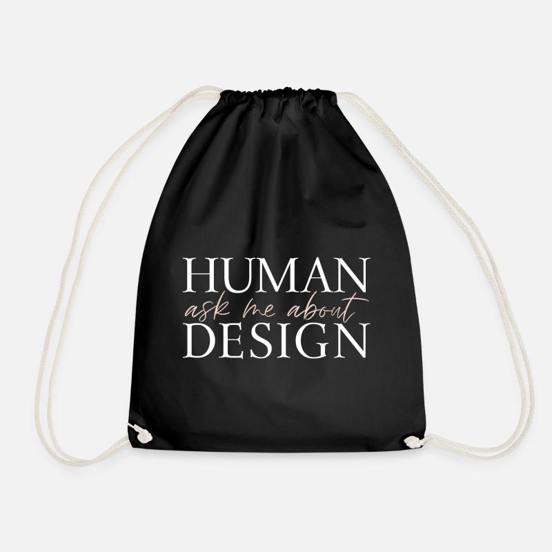 Ask Me About Human Design - Turnbeutel - Schwarz