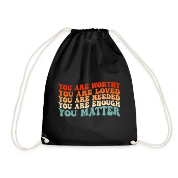 Vous êtes digne aimé assez nécessaire - Sac de sport léger - noir - Devant
