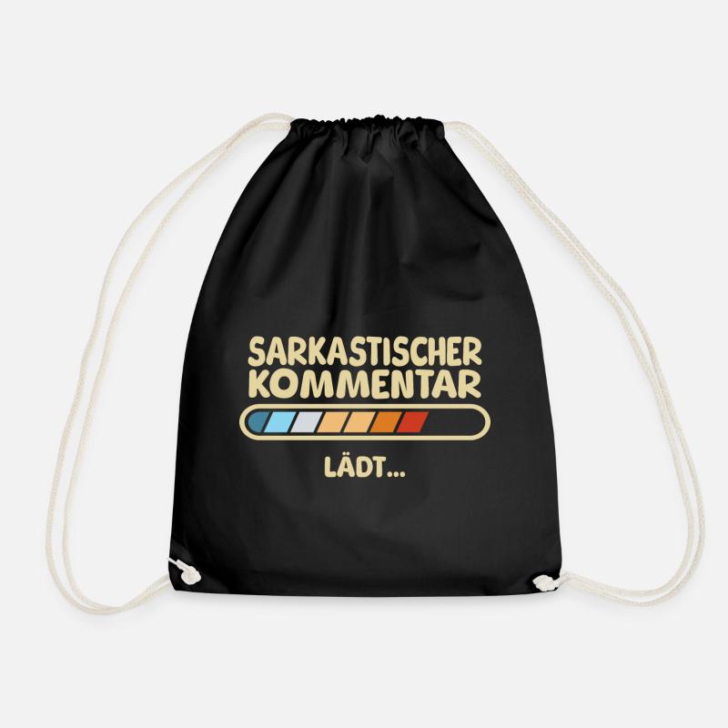 Sarkastischer Kommentar lädt - Turnbeutel - Schwarz