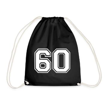 60 - Drawstring Bag - black - Front