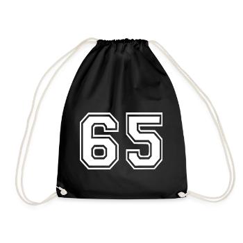 65 - Drawstring Bag - black - Front
