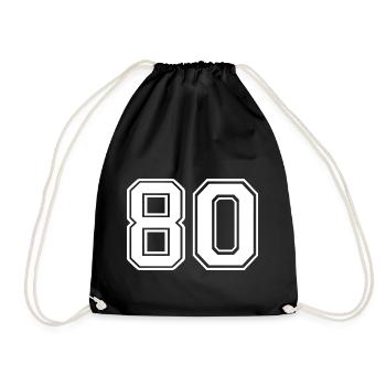 80 - Drawstring Bag - black - Front