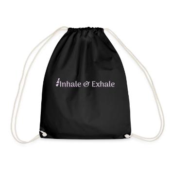 Inhale & Exhale - Drawstring Bag - black - Front