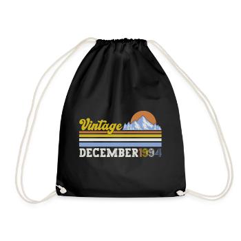 December 1994 Year 29th Birthday - Drawstring Bag - black - Front
