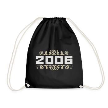 Vintage 2006 Retro Birthday 2006 Vintage 2006 - Drawstring Bag - black - Front