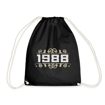 Millésime 1988 Rétro Anniversaire 1988 Millésime 1988 - Sac de sport léger - noir - Devant