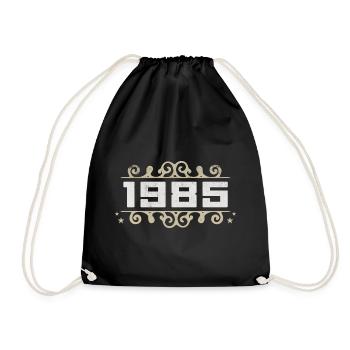 Millésime 1985 Rétro Anniversaire 1985 Millésime 1985 - Sac de sport léger - noir - Devant