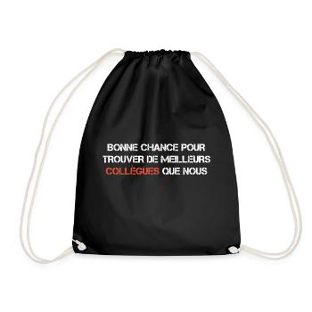 Man Humor Co-worker Departure Gift - Drawstring Bag - black - Front