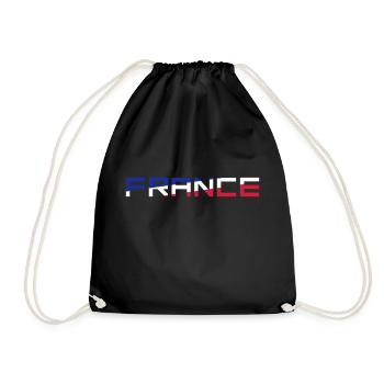 Flag France France Colors Blue White Red FR - Drawstring Bag - black - Front