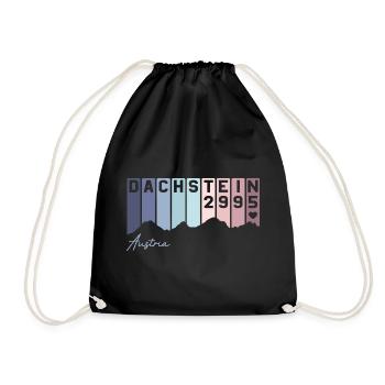 Dachstein Austria Schladming Styria Retro Berg - Drawstring Bag - black - Front