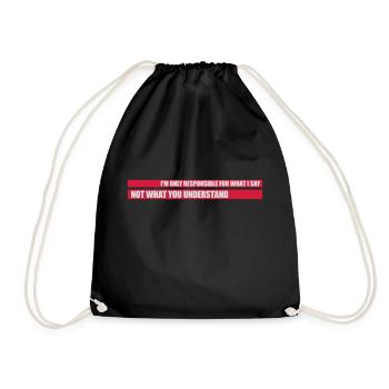 ce que je dis citation - Sac de sport léger - noir - Devant