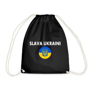 Slava ukraini - Drawstring Bag - black - Front