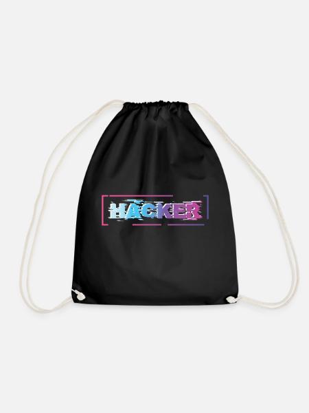 Hacker Hacking - Turnbeutel - Schwarz