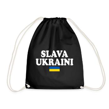 Slava ukraini - Drawstring Bag - black - Front