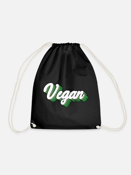 Vegan - Turnbeutel - Schwarz