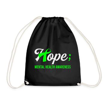 Hope Mental Health Awareness - Drawstring Bag - black - Front