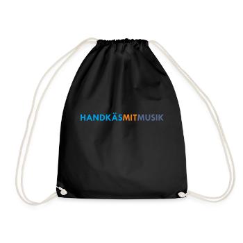 Handkäs mit Musik, bunt - Turnbeutel - Schwarz - Vorne