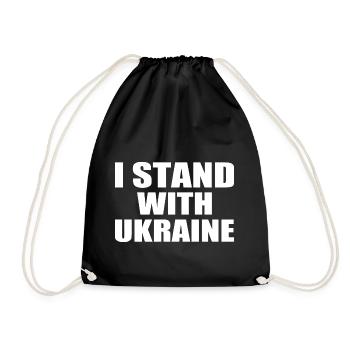 I stand with ukraine - Turnbeutel - Schwarz - Vorne