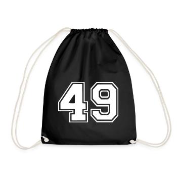 49 - Drawstring Bag - black - Front