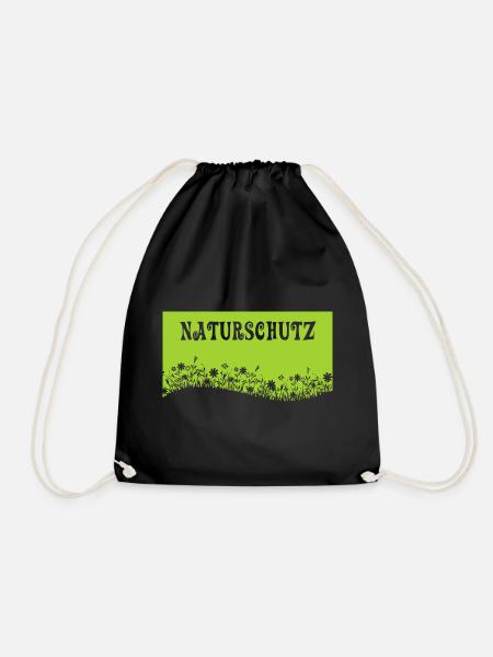 naturschutz - Turnbeutel - Schwarz