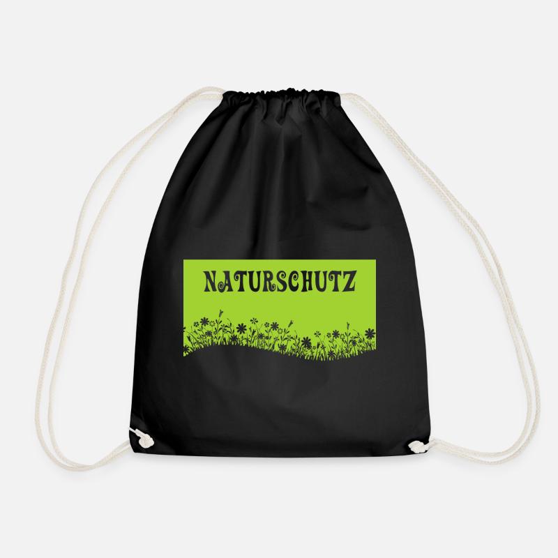 naturschutz - Turnbeutel - Schwarz
