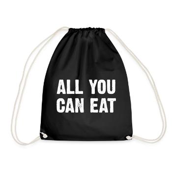 All You Can Eat - Turnbeutel - Schwarz - Vorne