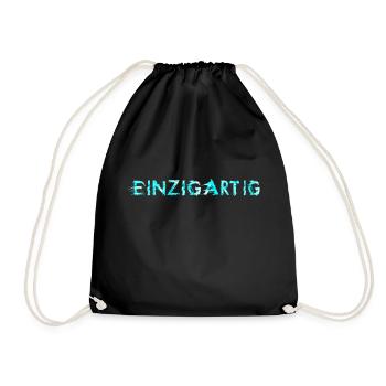 Einzigartig arctic blue - Turnbeutel - Schwarz - Vorne