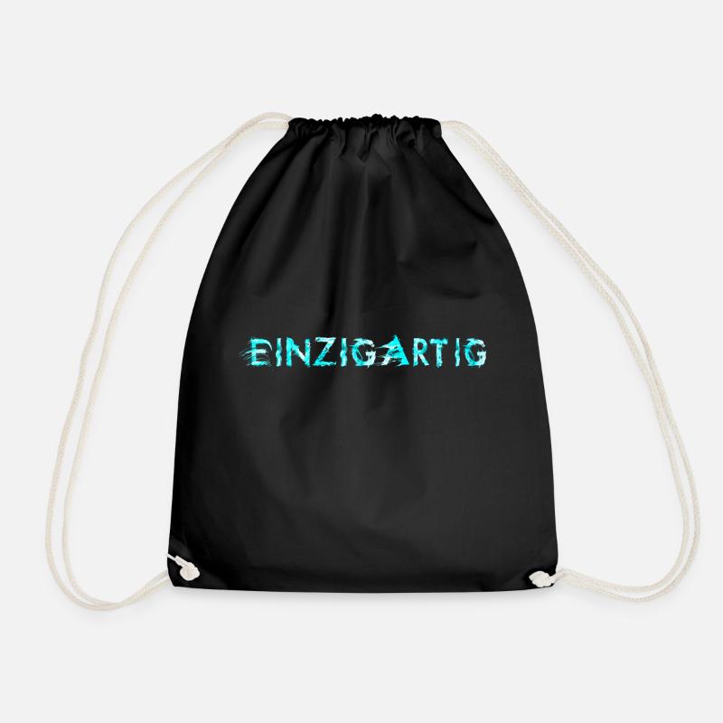 Einzigartig arctic blue - Turnbeutel - Schwarz