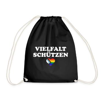 Vielfalt Schützen - Turnbeutel - Schwarz - Vorne