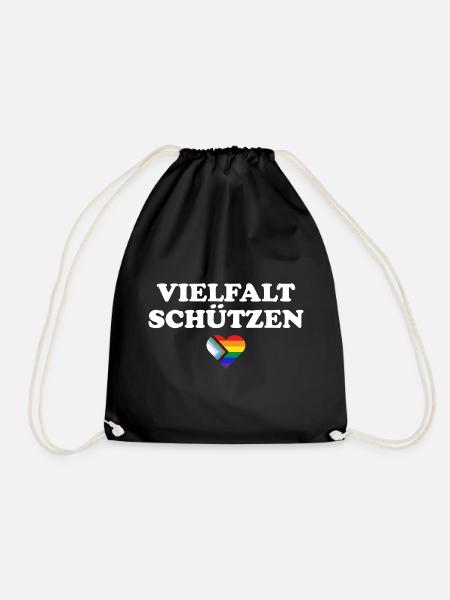 Vielfalt Schützen - Turnbeutel - Schwarz