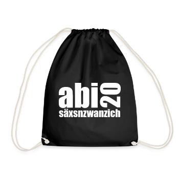 Abi 20 säxnzwanzig - Turnbeutel - Schwarz - Vorne