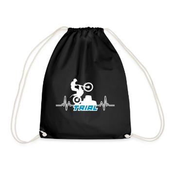 trial motocross - Drawstring Bag - black - Front