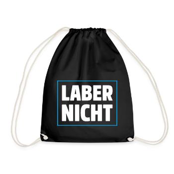 LABER NICHT - Turnbeutel - Schwarz - Vorne
