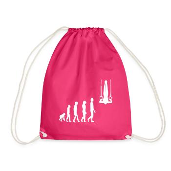 Ring Gymnastics Rings Gymnastics Evolution - Drawstring Bag - fuchsia - Front