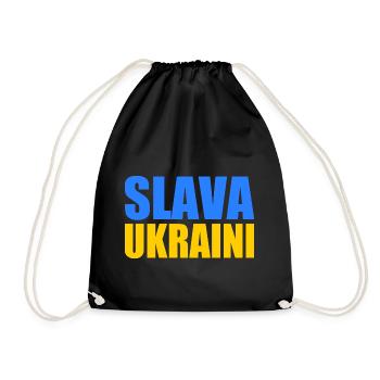 Slava ukraini - Sac de sport léger - noir - Devant