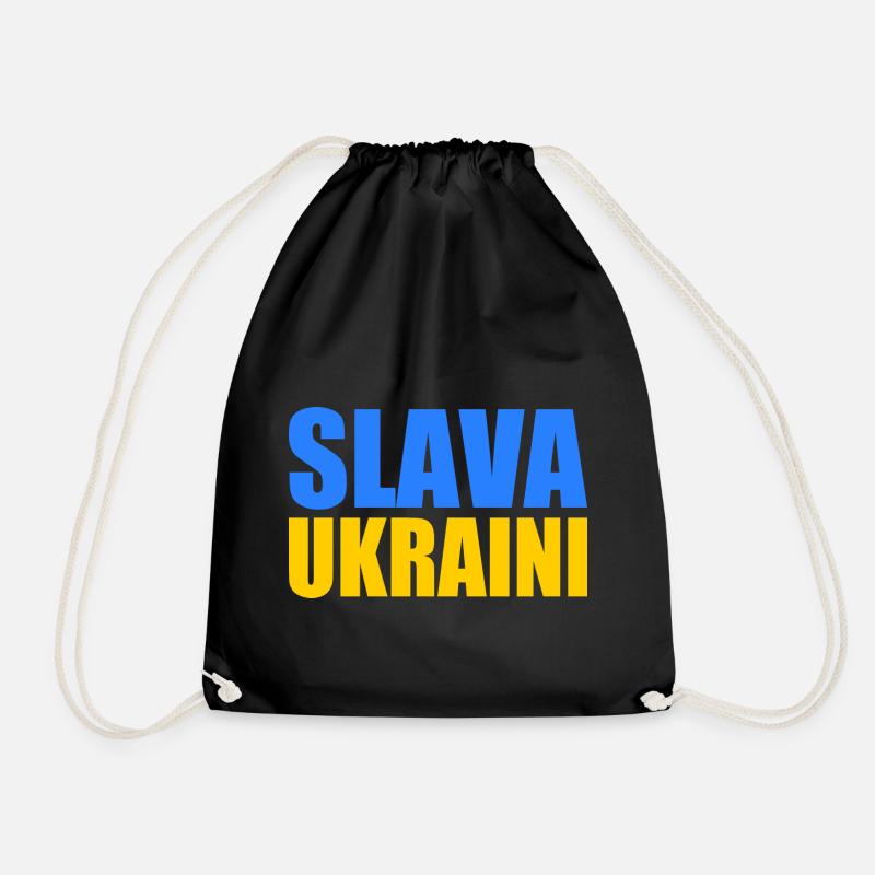 Slava ukraini - Turnbeutel - Schwarz