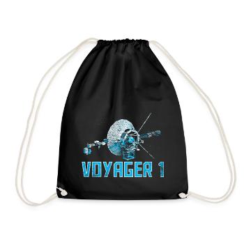 Voyager 1 Space Probe - Drawstring Bag - black - Front