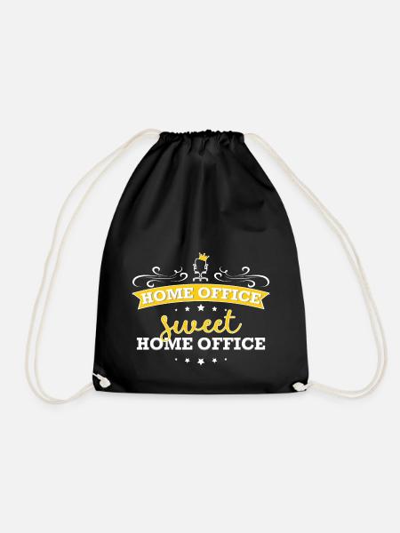 Homeoffice sweet Homeoffice Job Arbeit Humor - Turnbeutel - Schwarz