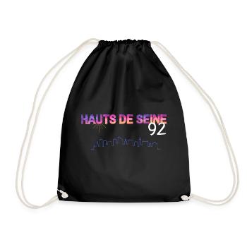 Haut de Seine 92 - Turnbeutel - Schwarz - Vorne