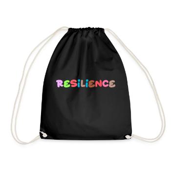 Resilience positive thinking - Drawstring Bag - black - Front
