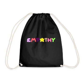 Empathy, positive thinking - Drawstring Bag - black - Front