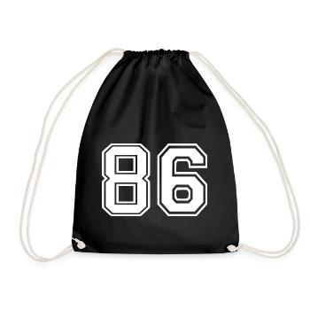 86 - Drawstring Bag - black - Front