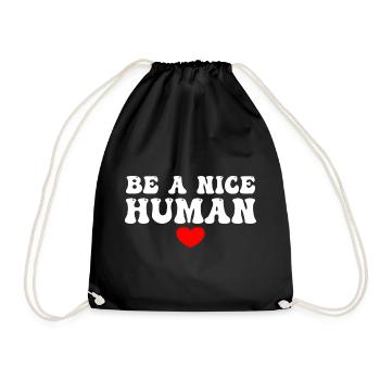Soyez un humain gentil - Sac de sport léger - noir - Devant