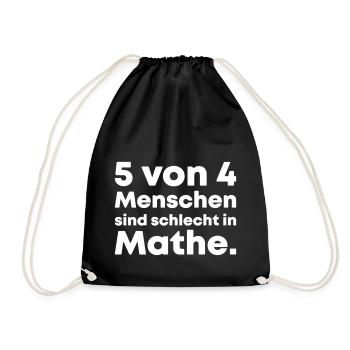 5 personnes sur 4 sont mauvaises en maths - Sac de sport léger - noir - Devant