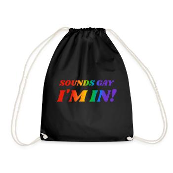 Sons Gay Im En Drôle LGBT - Sac de sport léger - noir - Devant
