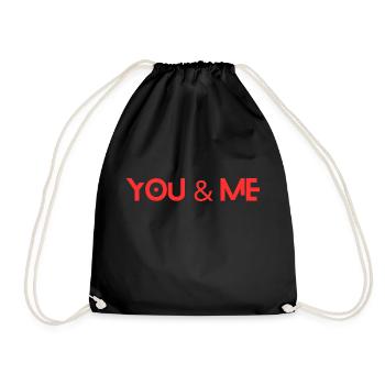 YOU & ME - Drawstring Bag - black - Front