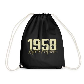 Original 1958 Retro 1958 Birthday Gift 1958 - Drawstring Bag - black - Front
