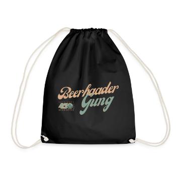 Beerhaader Gung - Turnbeutel - Schwarz - Vorne